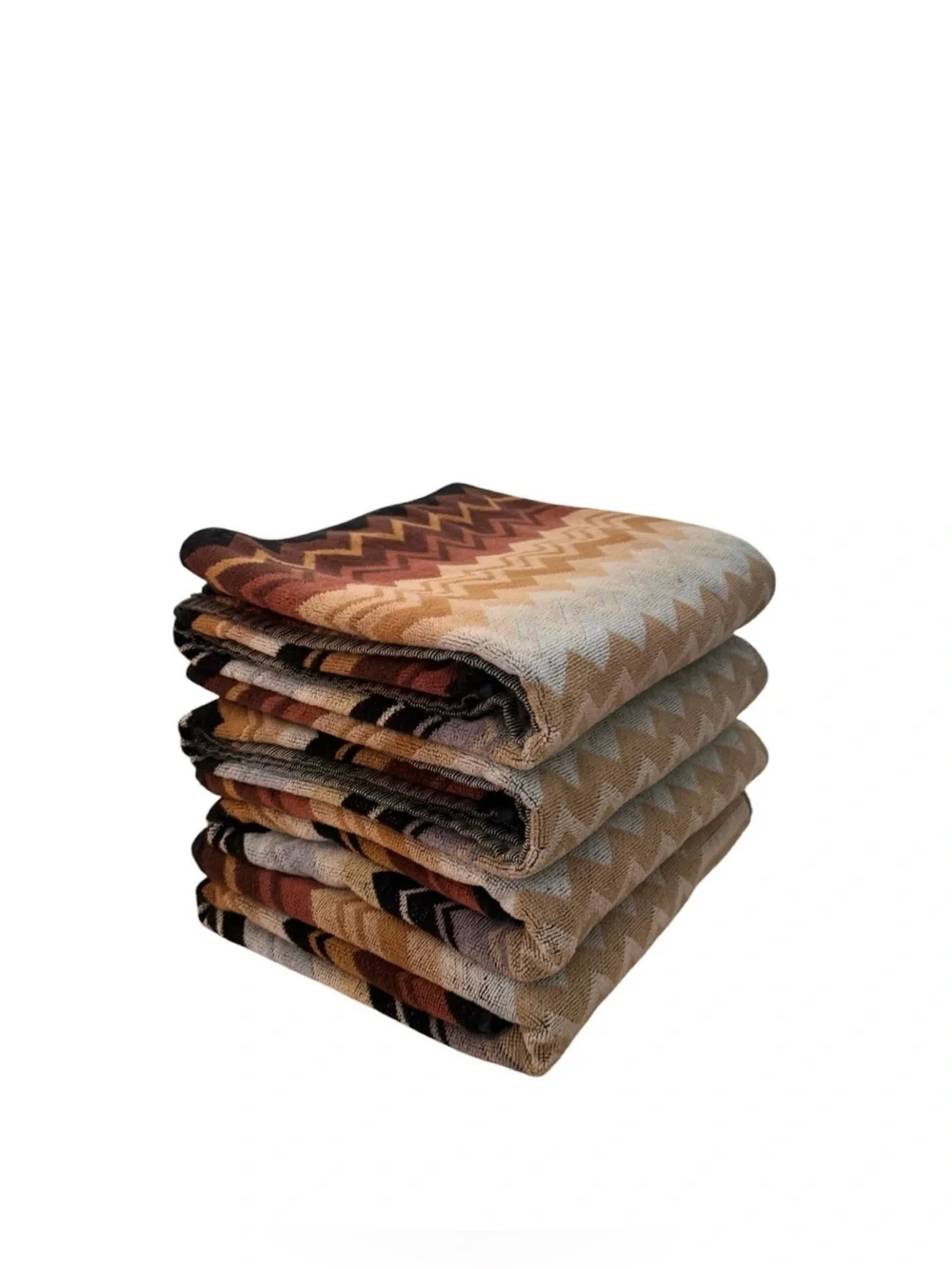 4 x Missoni Home Giacomo 160 Zigzag Chevron Pattern Bath Towels Set